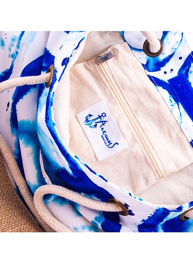 Biggdesign Women Brand Logo Shoulder Bag Light Blue - Image 2