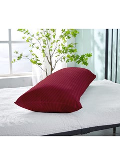 Hotel Linen Klub Krude Long Body Pillow 1pc, Fabric: 100% Polyester 85 GSM Microfiber 1 cm Stripe Super Soft, Filling: 1300 gm Hollow Fiber Comfort, Breathable & Ultra Soft Size: 45 x 120 cm, Color: Dusty Pink  - Image 2
