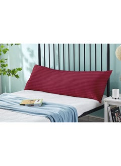 Hotel Linen Klub Krude Long Body Pillow 1pc, Fabric: 100% Polyester 85 GSM Microfiber 1 cm Stripe Super Soft, Filling: 1300 gm Hollow Fiber Comfort, Breathable & Ultra Soft Size: 45 x 120 cm, Color: Dusty Pink  - Image 3