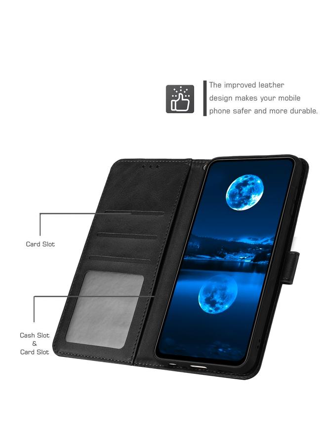 زبون جراب لهاتف Infinix Hot 50 5G مصنوع من جلد العجل الصلب المتين - Image 5