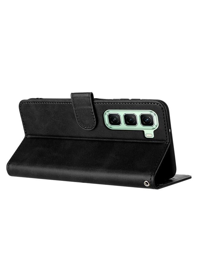 زبون جراب لهاتف Infinix Hot 50 5G مصنوع من جلد العجل الصلب المتين - Image 4