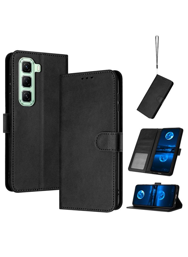 زبون جراب لهاتف Infinix Hot 50 5G مصنوع من جلد العجل الصلب المتين - Image 1