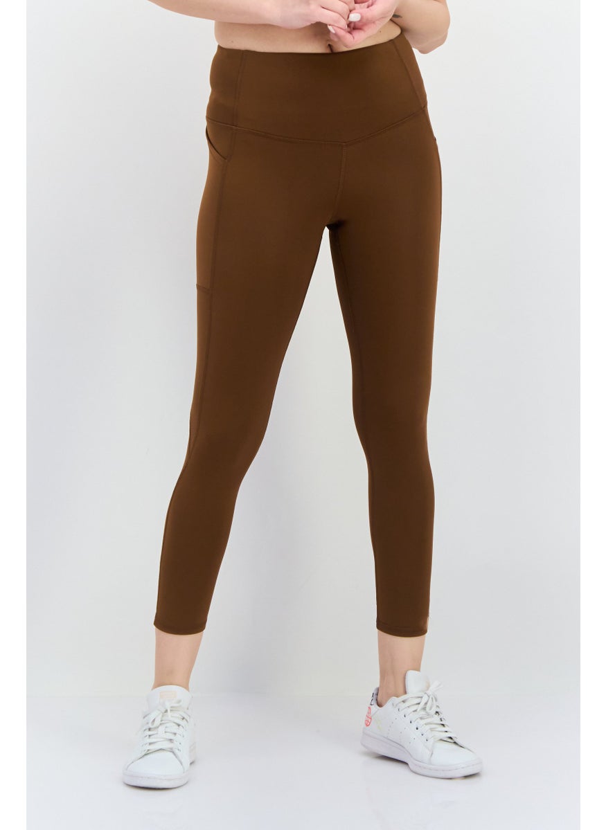 Body Glove - Women Sportswear Fit Training Leggings, Brown - Image 1