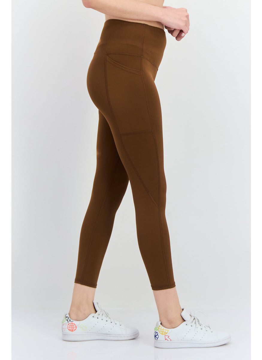 Body Glove - Women Sportswear Fit Training Leggings, Brown - Image 1