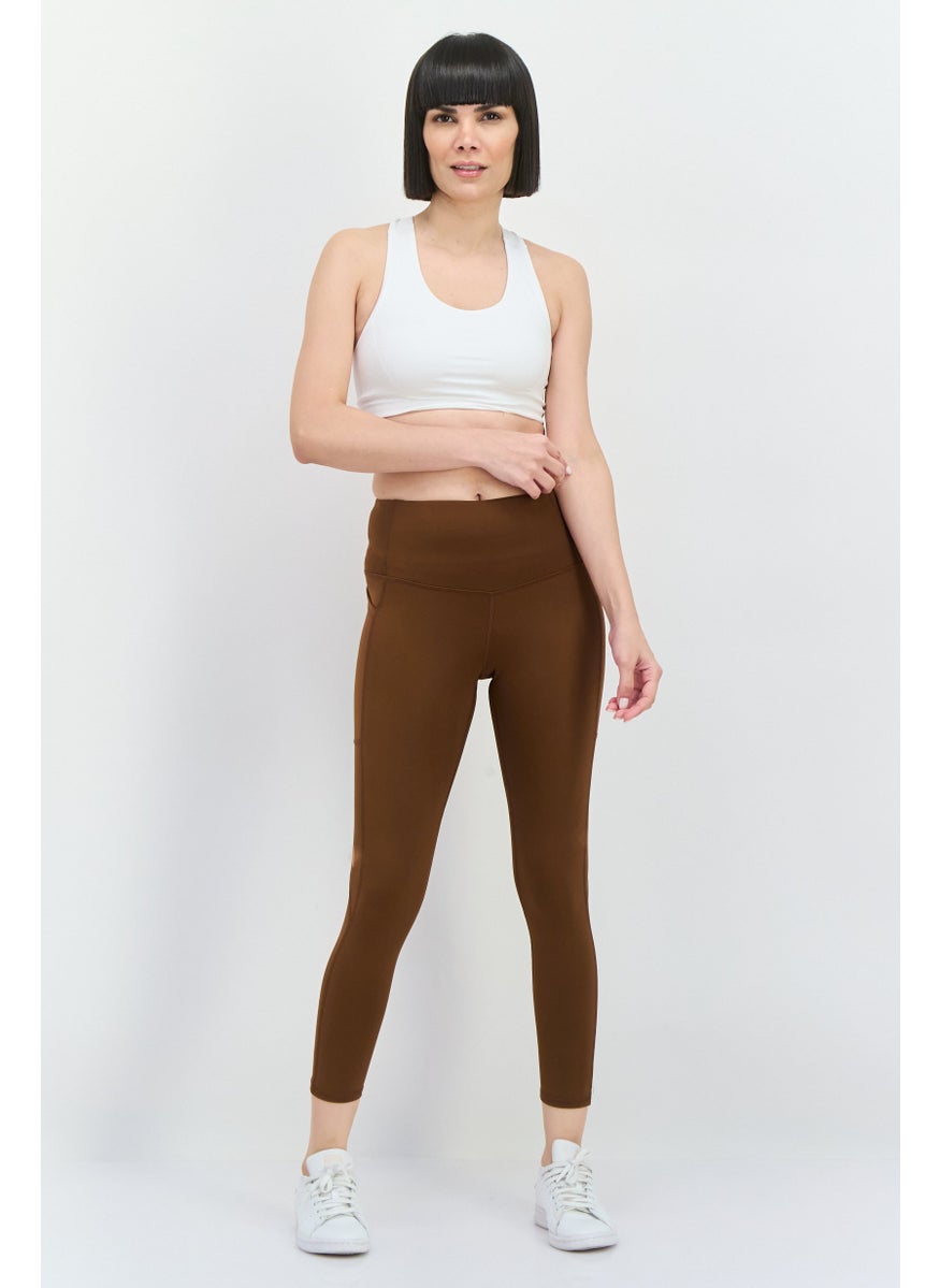 Body Glove - Women Sportswear Fit Training Leggings, Brown - Image 1