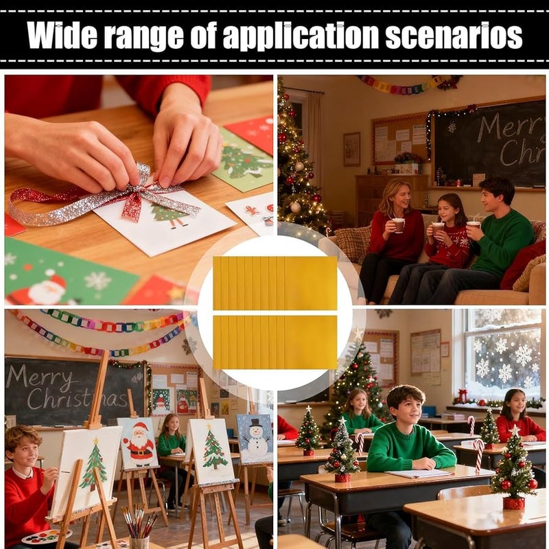 كرافت من ورق مقوى ثقيل ذهبي مزدوج الوجه 20 قطعة ملحقات حرفية مربعة - Image 5