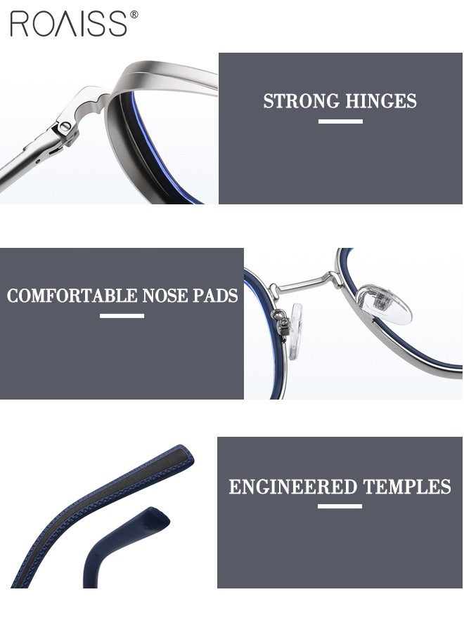 رويس مجموعة نظارات شمسية 3 في 1 مستقطبة مغناطيسية قابلة للطي، نظارات حجب الضوء الأزرق مع عدسة مستقطبة مغناطيسية وعدسة رؤية ليلية مغناطيسية، نظارات متعددة الاستخدامات للرجال مع حافظة نظارات - Image 5