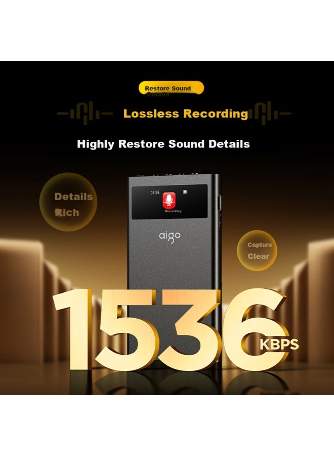 aigo Aigo Voice Recorder, Continuous 20 Days 20 Nights Ultra-Long Standby, Professional Recording, High-Definition Long-Range Large-Capacity Transcription, Recording Device, Learning Meeting Training R9988 128Gb - Image 2