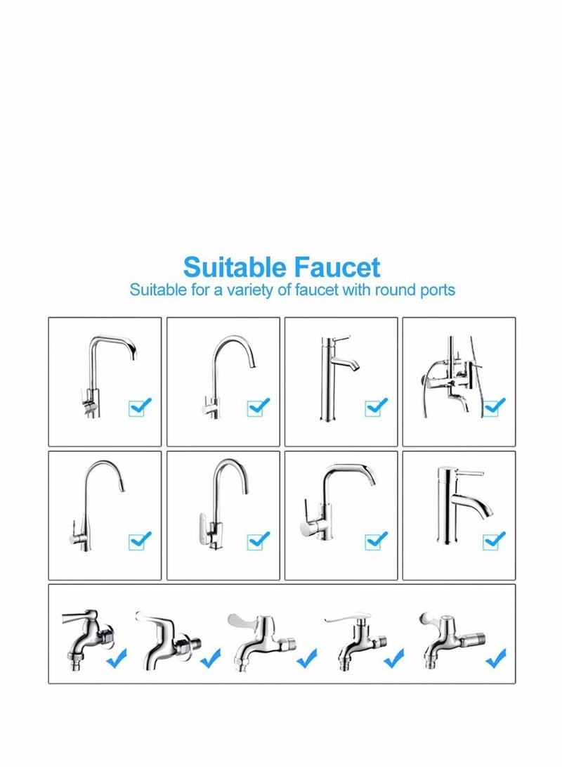 Excefore Kitchen Tap Head Water Saving 3 Gear Adjustable 360° Swivel Faucet Tap Aerator Splash Proof Faucet Nozzle Filter for Bathroom Kitchen Sink Spray Tap Attachment  - Image 4