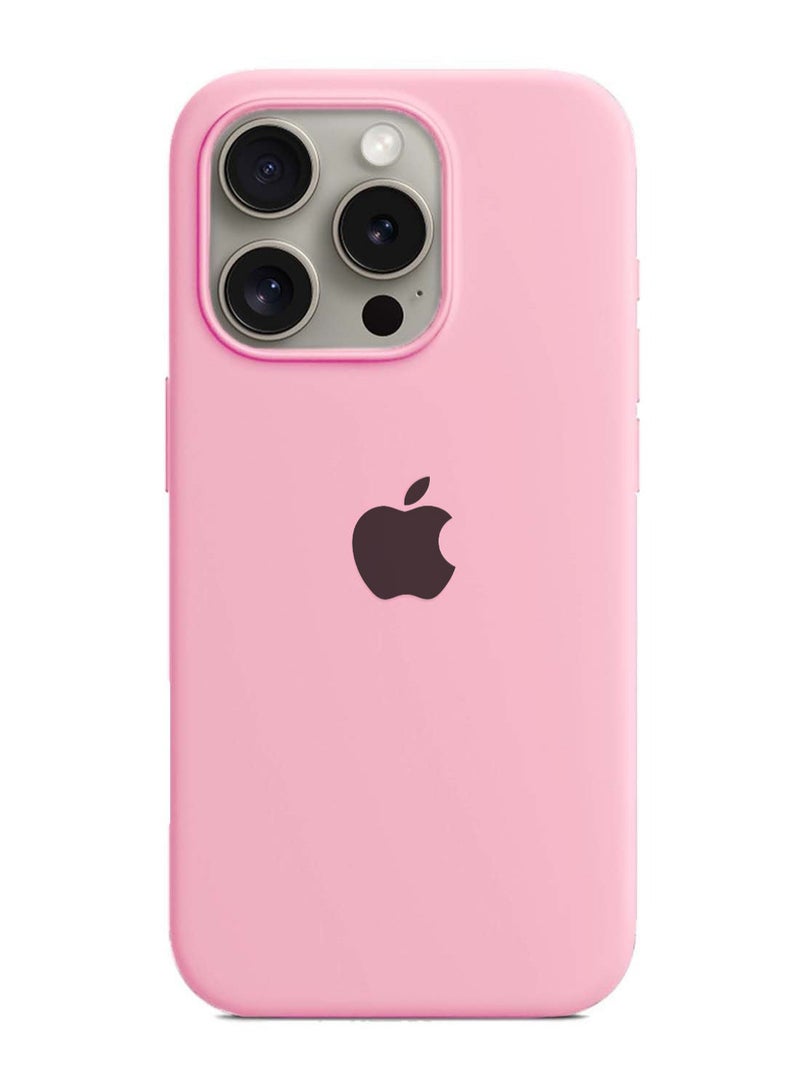 دبليو تيك غطاء الحماية سائل ناعم من السيليكون لآيفون ١٦ برو ٢٠٢٤ من أبل - وردي ساخن - Image 2