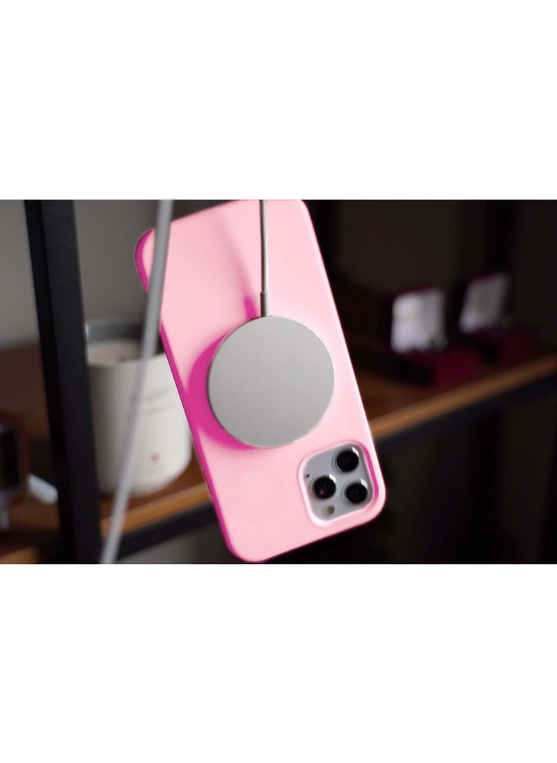 Wtech - Apple iPhone 16 Pro 2024 Premium Soft Liquid Silicone Case Cover - Hot Pink - Image 1