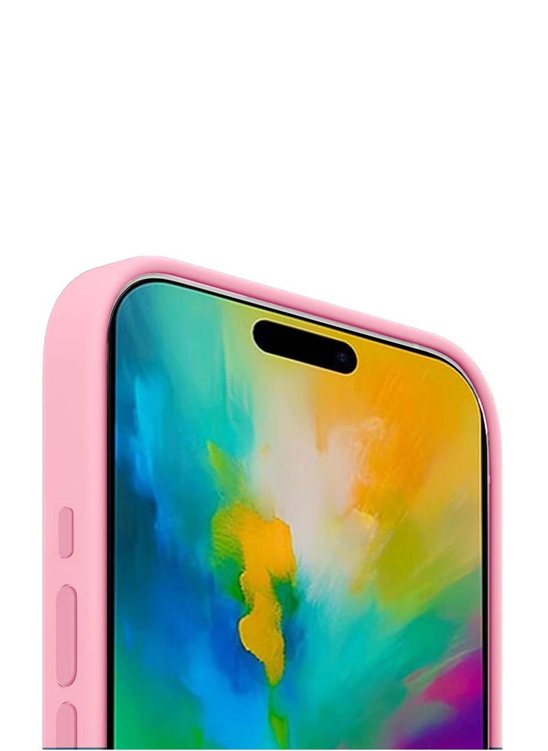 Wtech - Apple iPhone 16 Pro 2024 Premium Soft Liquid Silicone Case Cover - Hot Pink - Image 1