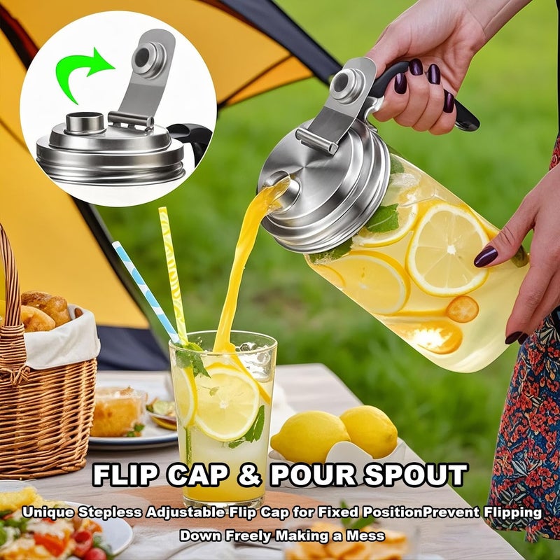 Funito Mason Jar Pour Spout Lid Set - Image 5