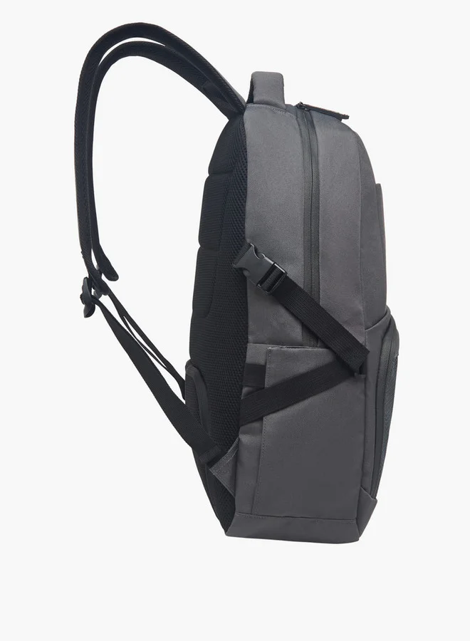 Lee Cooper Boys Panelled School Backpack with Zip Closure and Adjustable Strap - 32x14x46 cm
