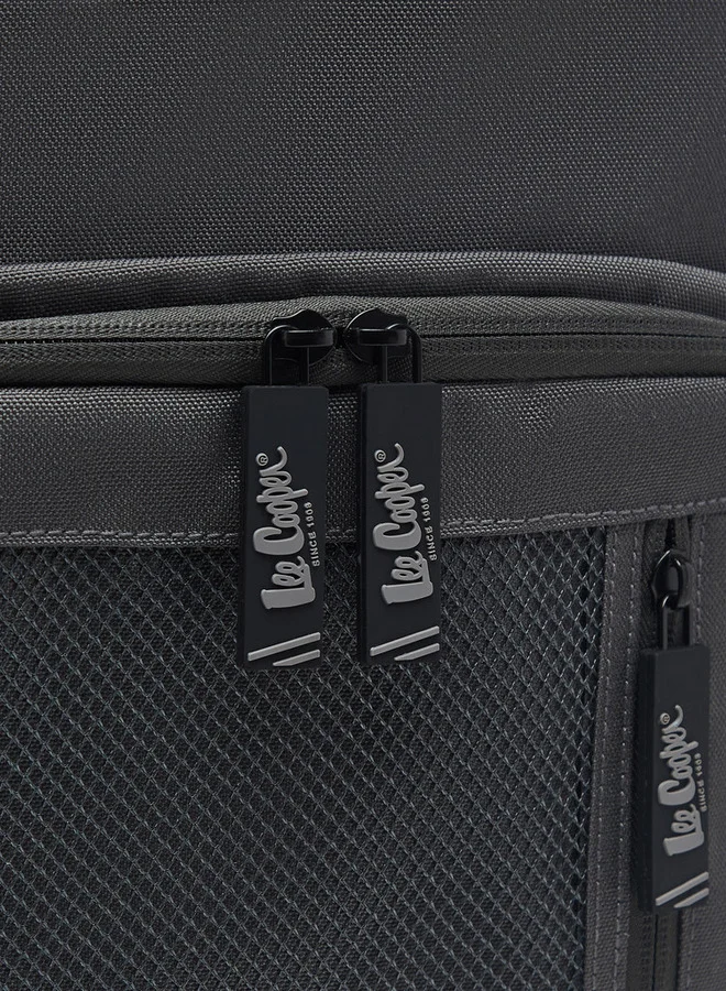 Lee Cooper Boys Panelled School Backpack with Zip Closure and Adjustable Strap - 32x14x46 cm