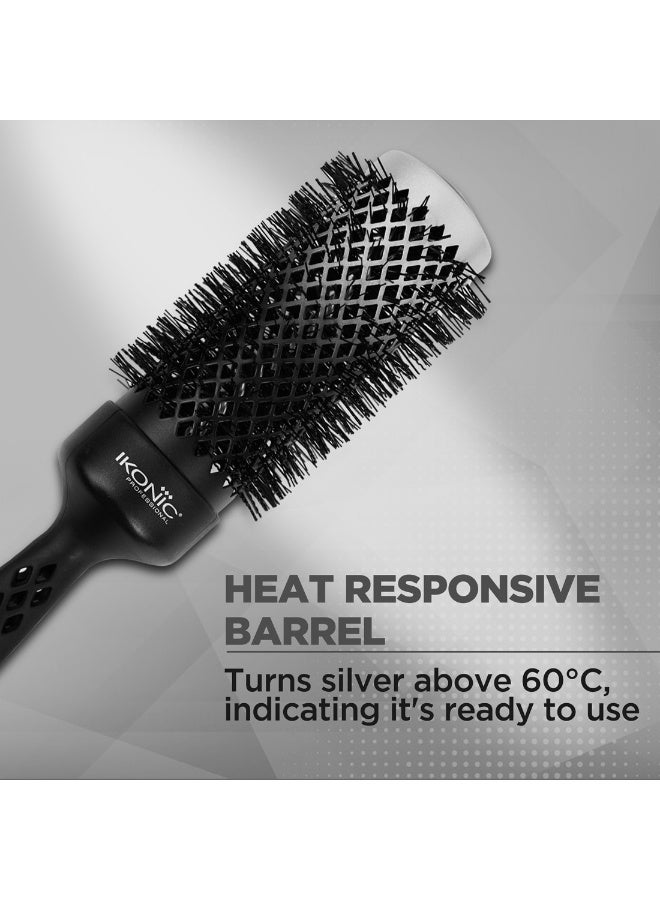 Ikonic Blow Dry Round Hair Brush Chameleon- CCB43 - Heat-Reactive Ionic Technology, Anti -Frizz, for Curls, Waves, Straightening, Smoothening & Volumizing,Personal, Professional Use,All Hair Types - Image 3