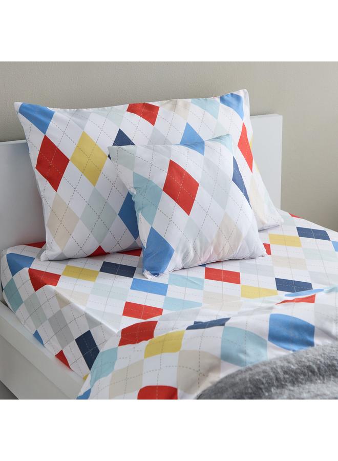 Home Box Nora Plaid Reversible Filled Cushion - 40x40 cm  - Image 4