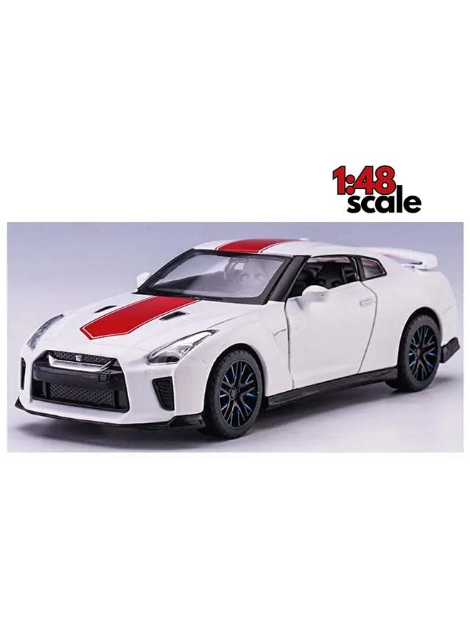 D-Power Nissan Gtr  White | Diecast Replica, Ultimate Collector'S Item, Race Cars | Toy Vehicles, Metal Toy Car Model  Pull Back Collection | Size  1:64, For Kids 3+ - Image 4