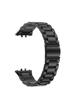 Generic Stainless Steel No Gap Watch Band Compatible with Samsung Galaxy Fit3 Metal Replacement Strap for Samsung Galaxy Fit3 SM-R390 for Women Men (Black)  - Image 2