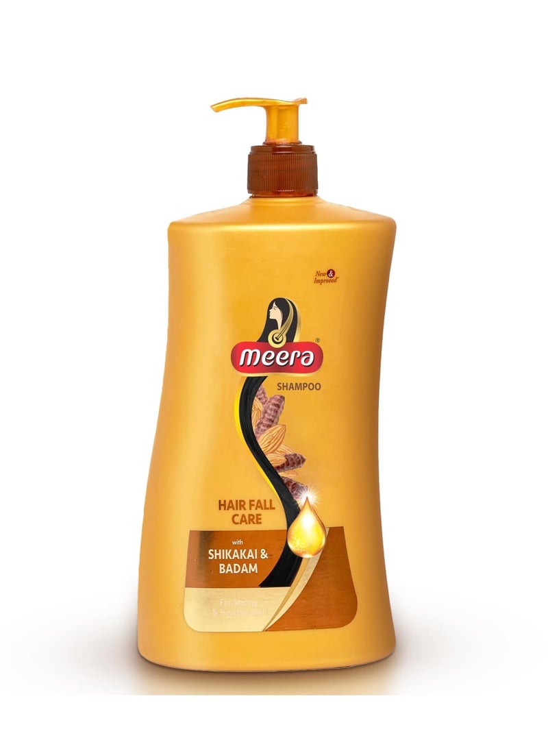 MEERA - Meera Hairfall Care Shampoo | Enriched with Badam & Shikakai | Strengthens & Nourishes Hair | Paraben-Free | For Men & Women | 1 Litre | Healthy, Strong Hair - Image 1