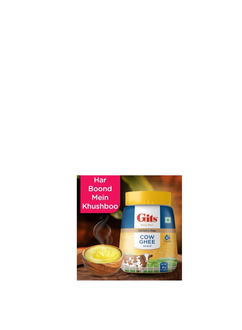 Gits Cow Ghee | 1 ltr Jar | Pack of 2 | Aroma in every drop |Pure Veg | Rich Taste & Aroma|Delicious, Healthy & Nutritious | Good for the Gut, Heart, Skin and Hair - Image 5