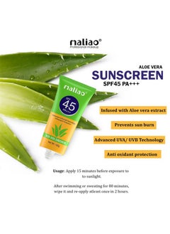 maliao Aloe Vera Sunscreen Spf 45 Pa+++ - Your Ultimate Sun Protection  - Image 4