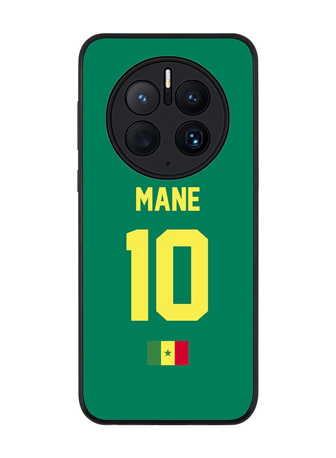 Stylizedd Rugged Black edge case for Huawei Mate 50 Pro Slim fit Soft Case Flexible Rubber Edges Anti Drop TPU Gel Thin Cover - Football Team - Senegal Player Name - Mane - Image 1