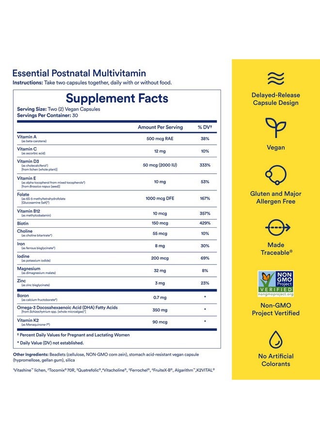 Ritual Essential for Women Postnatal Multivitamin - Postpartum Vitamin - Omega-3 DHA & Choline for Lactation Support, Vitamin A, C, D3 & Zinc for Immune Function Support*, B12, Iodine, Biotin, 30 Day - pzsku/ZCCC5300F14F2E0E6C89BZ/45/_/1739882682/98381c4b-09f1-400f-8649-8960fd1a6432