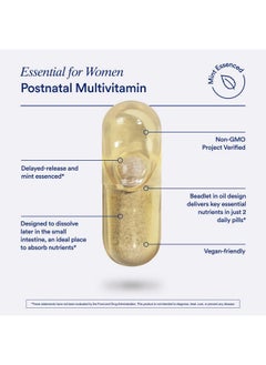 Ritual Ritual Essential for Women Postnatal Multivitamin - Postpartum Vitamin - Omega-3 DHA & Choline for Lactation Support, Vitamin A, C, D3 & Zinc for Immune Function Support*, B12, Iodine, Biotin, 30 Day  - Image 5