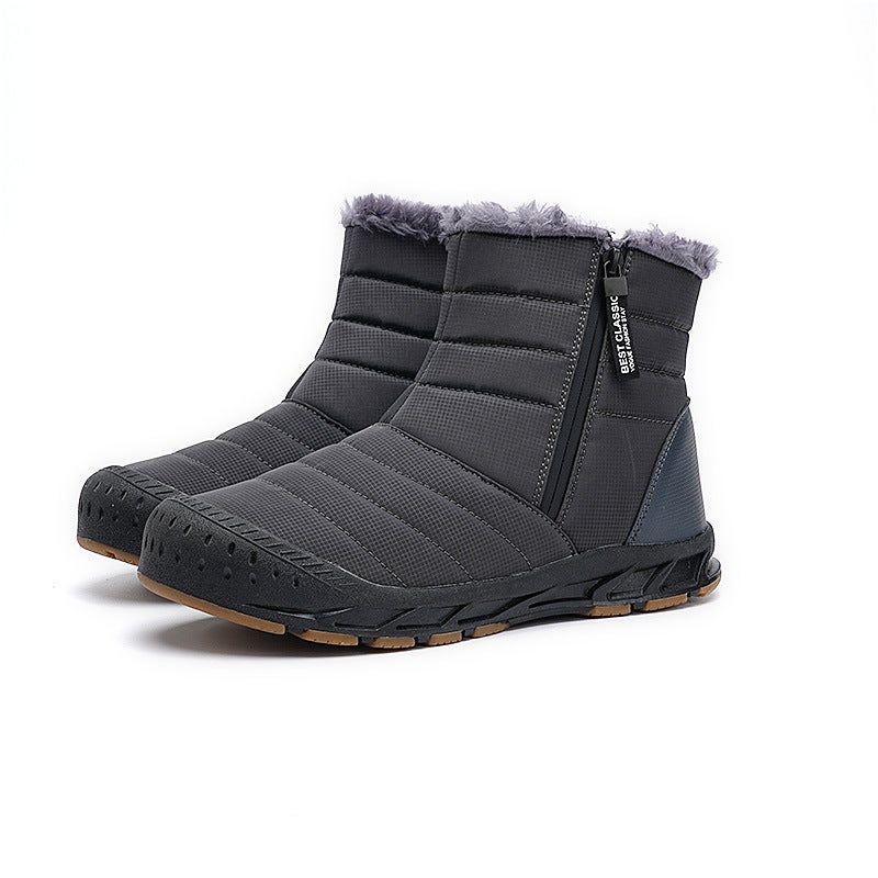 High-Top Snow Boots New Outdoor Sports Leisure Hiking Boots Non-Slip Fleece-Lined Warm Waterproof Cotton Shoes - Image 3
