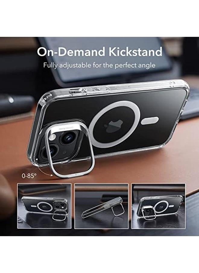 ESR - For Iphone 14 Plus Case Compatible With Magsafe Built In Camera Ring Stand Military Grade Protection Magnetic Phone Case For Iphone 14 Plus Classic Kickstand Case Halolock Clear - Image 1