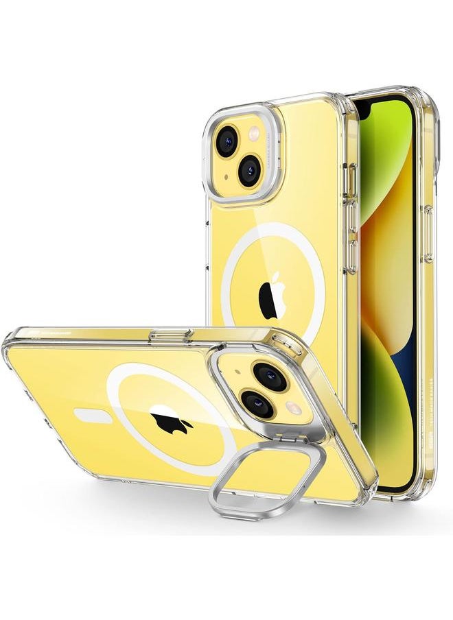 ESR - For Iphone 14 Plus Case Compatible With Magsafe Built In Camera Ring Stand Military Grade Protection Magnetic Phone Case For Iphone 14 Plus Classic Kickstand Case Halolock Clear - Image 1