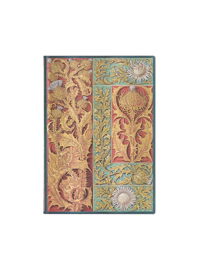Paperblanks | Wild Thistle | Vox Botanica | Softcover Flexi | Midi | Unlined | Elastic Band Closure | 176 Pg | 100 GSM  - Image 1