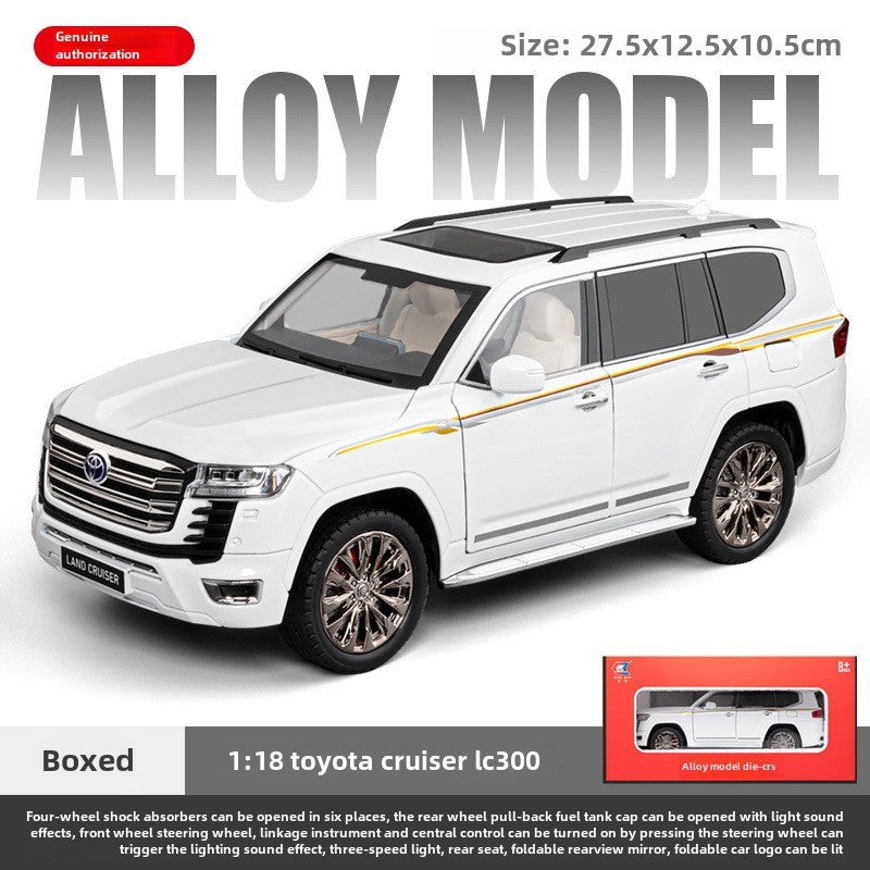 1:18 Toyota Land Cruiser LC300 Alloy SUV Model White 