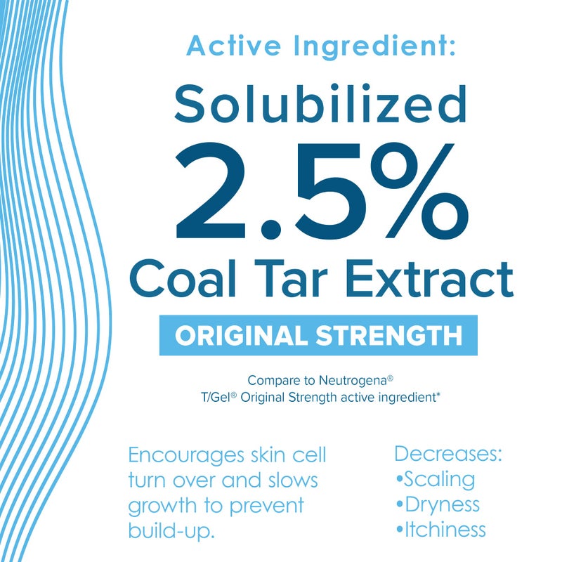 True+Real Coal Tar Therapeutic Plus Tar Gel Anti-Dandruff Shampoo 0.5% Coal Tar, 16 Fl Oz, Original Strength - Image 3