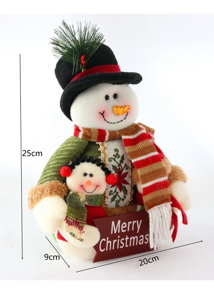 AUTOYSUR - Christmas Sitting Santa Claus Snowman Reindeer Holiday Sitting Leg Figurines Long Legs Table Fireplace Decor Home Decoration Plush Home Indoor Party Accessories (2 Pack ) - Image 1