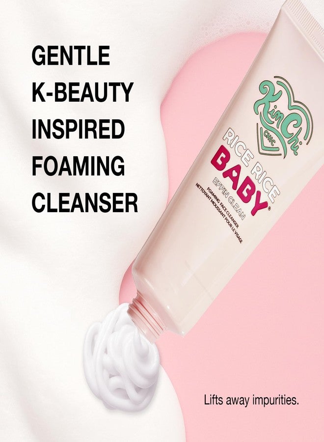 Kimchi Chic Beauty Rice Rice Baby Foaming Makeup Removing Face Cleanser - with Collagen, Deep Cleans, Soothes, & Removes Makeup - 3.38 fl oz - Image 3
