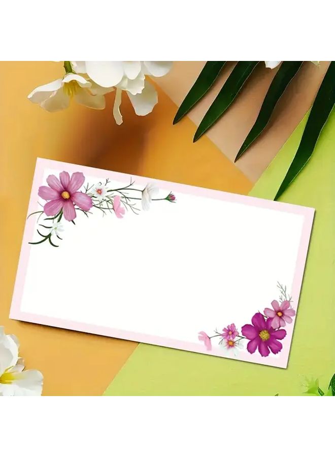 50 Floral Thank You Cards Set for Small Business Birthday Gift Office Stationery - Image 4