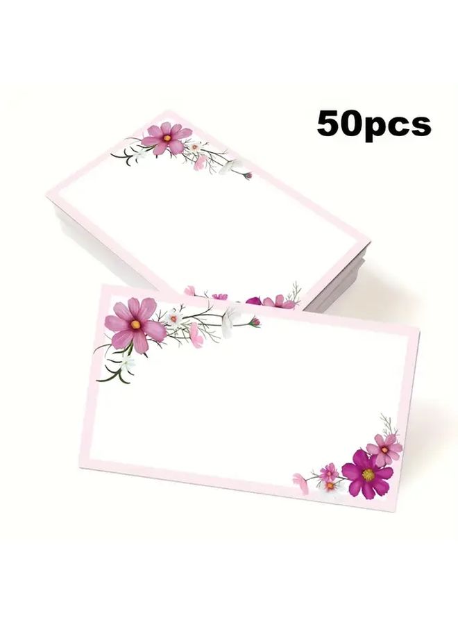 50 Floral Thank You Cards Set for Small Business Birthday Gift Office Stationery - Image 1