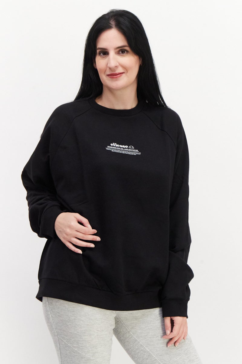 Ellesse Women Sportswear Fit Long Sleeves Training Sweatshirt, Black - Image 1