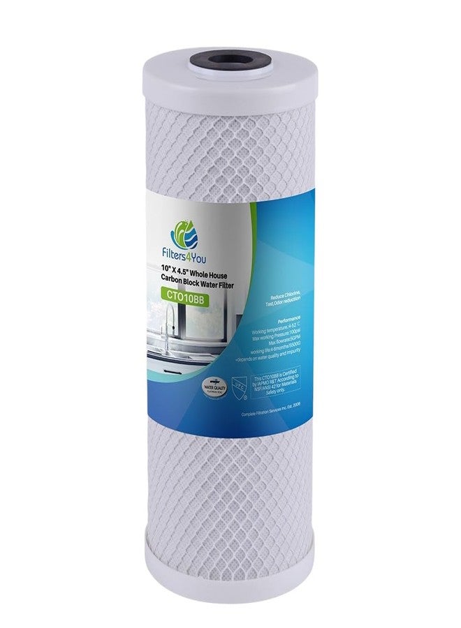 CFS - 1 Pack Carbon High Flow Water Filter Cartridge Compatible with HDX4CF4 Models - Removes Bad Taste and odor - Whole House Replacement Filter Cartridge - 5 Micron - White - Image 1