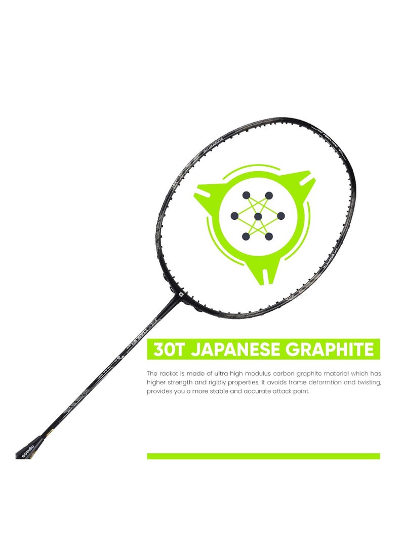 Apacs Z-Ziggler Lite Unstrung Japanese Badminton Racket with Full Cover - 33 LBS Tension, 78g Lightweight, 6.2 mm Slim Shaft, 3 3/8 inches Grip Size  - Image 5