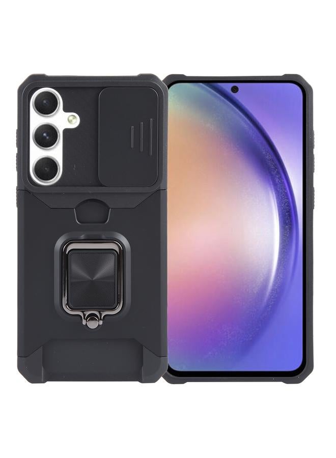 S-TOP Case For Samsung Galaxy A55 Camera Shield Card Slot PC+TPU Phone Case - Image 1
