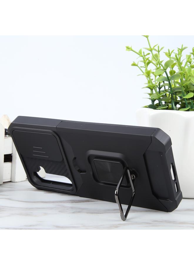 S-TOP Case For Samsung Galaxy A55 Camera Shield Card Slot PC+TPU Phone Case - Image 5