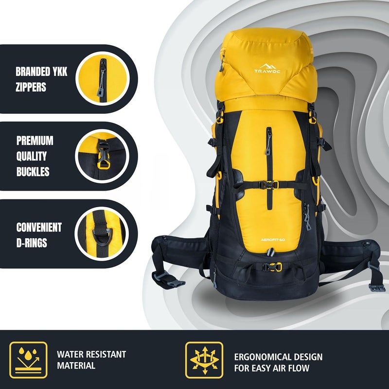 Trawoc حقيبة ظهر سفر TRAWOC AEROFIT 60L - Image 2