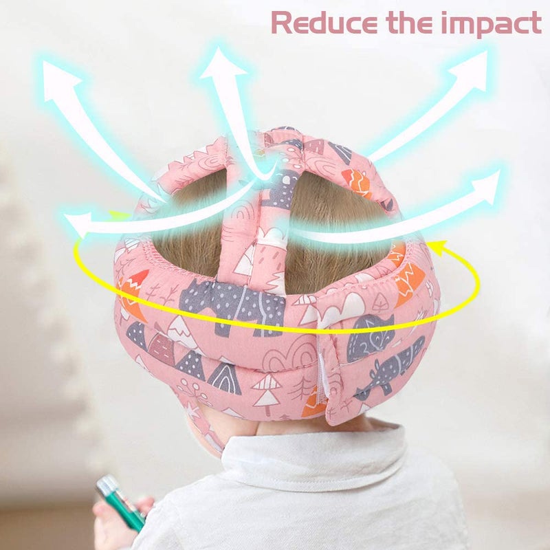 iCookii Toddler Walking Helmet Head Protector for Baby Walking No Bumps Safety Head Protective Hat Head Cushion Cap Breathable Child Safety Helmet for Running Walking Crawling - Image 2