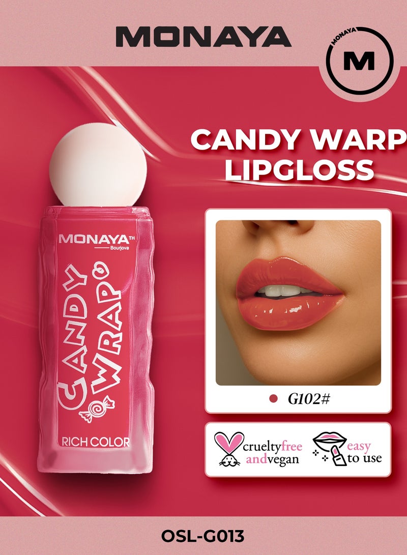 Monaya G013 Candy Wrap Rich Color Lip Gloss - Long-Lasting, Moisturizing, Non-Sticky, 4.5ml, High Shine, Perfect for All-Day Wear - Image 1