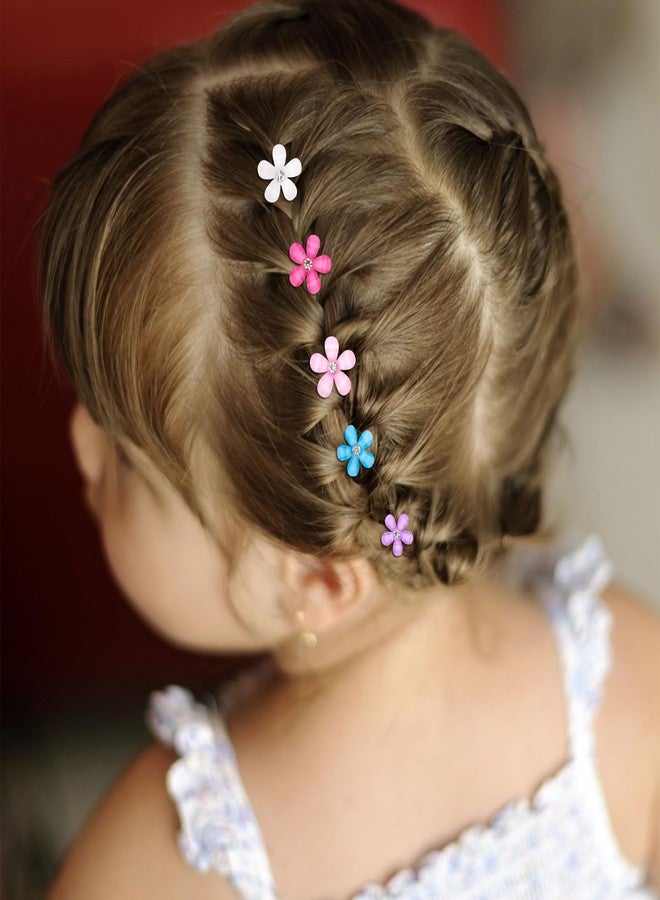 YISSION Colorful Rhinestone Hair Accessories - Mini Flower Hair Clips, Pins & Barrettes for Wedding, Bridal, Girls & Women - Image 5