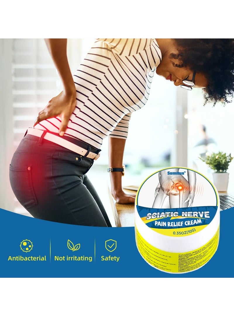 Sumifun - Sciatic Nerve Pain Relief Cream, Lumbar Disc Sciatic Pain Relief Ointment, Non Irritating Hip Joint Orthopedic Ache Plaster, Sciatic Pain Relief Plaster For Leg Numbness Piriformis Ache - Image 1