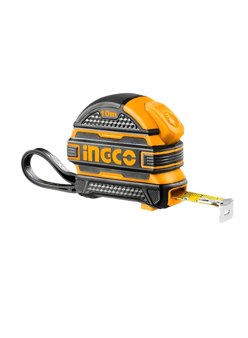 INGCO INGCO Steel Measuring Tape HSMT081025 – 10 Meter x 25 mm Lockable Industrial Steel Tape Measure (Metric & Inch)  - Image 1